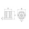 Lamellenstop robust rund mit Innengewinde [280-1] (280030322016)